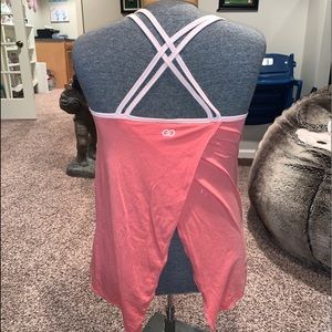 Calia peach cross back work out tank top